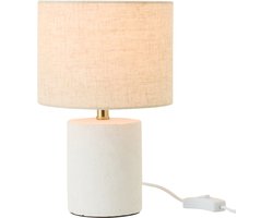 J-Line tafellamp Pierre - keramiek - wit/ecru - small