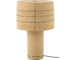 J-Line tafellamp Stippellijnen - zeegras - naturel/zwart