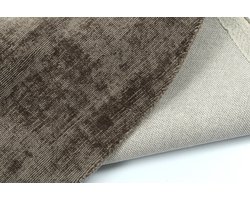 J-Line tapijt Rond Handgemaakt - polyester - grijs