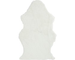 J-Line tapijt Schaap - nepbont - wit