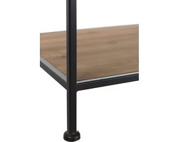 J-line - Textiel Rek Metaal/hout Zwart - 111x52x181cm