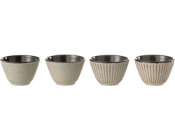 J-Line theemok - metaal - beige - 2 dozen van 2 stuks