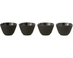 J-Line theemok - metaal - zwart - 2 dozen van 2 stuks