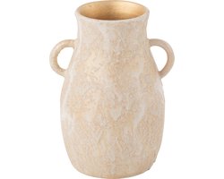 J-Line vaas Amphore Terra - keramiek - roze/goud - small - 30 cm hoog