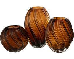 J-Line vaas Carol - glas - bruin - large