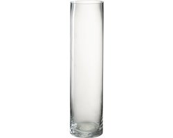 J-Line vaas Cylinder - glas - transparant - medium - 40 cm hoog