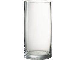 J-Line vaas Cylinder - glas - transparant - small - 20.5 cm hoog