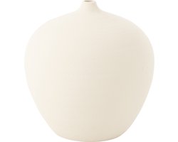 J-Line vaas Fles Cassia - keramiek - wit - Ø 35 cm