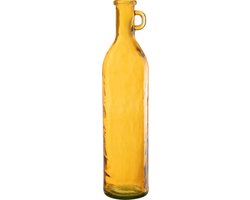 J-Line vaas Fles Cilinder - glas - oker - 75 cm hoog