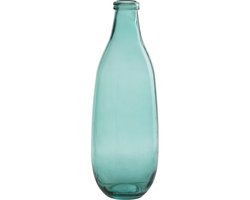 J-Line vaas Fles - glas - aqua - small - 41 m hoog