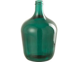 J-Line vaas Fles - glas - groen - 30 cm hoog
