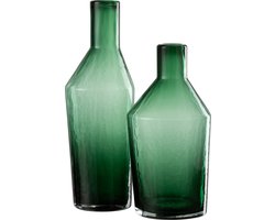 J-Line vaas Fles - glas - groen - large - 35 cm hoog
