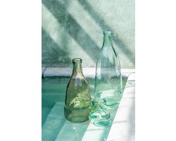 J-Line vaas Fles - glas - lichtbruin - small - 75 cm hoog