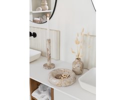 J-Line vaas Fles Marmer - steen - beige - large
