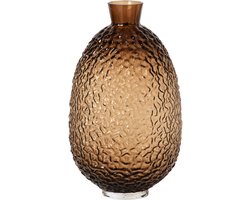 J-Line vaas - glas - bruin - large