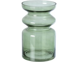 J-Line vaas - glas - olijfgroen - small
