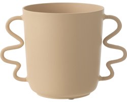 J-Line vaas Julien - aluminium - beige - Ø 21.5 cm