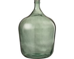 J-Line vaas Karaf - glas - groen - large - Ø 37 cm