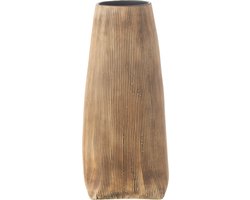 J-Line vaas Maria Lang - keramiek - bruin - small - 29 cm hoog