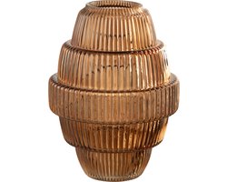 J-Line vaas Max - glas - bruin - large - 30 cm hoog