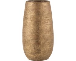 J-Line vaas Oneffen Ruw - keramiek - goud - large - 41 cm hoog