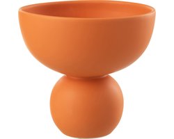 J-Line vaas Schaal - porselein - terracotta - Ø 20 cm