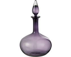 J-Line vaas + stop Fles - glas - paars - Ø 26.5 cm