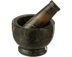 J-Line vijzel + stamper Matt - steen - kakigroen/donkergroen