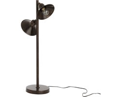 J-Line vloerlamp 2 Lampen - ijzer - donkerbruin