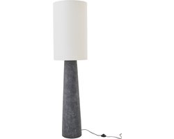 J-Line vloerlamp Ava - glas - zwart/wit - large