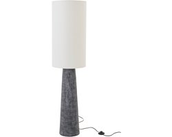 J-Line vloerlamp Ava - glas - zwart/wit - medium