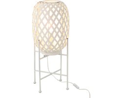 J-Line vloerlamp - bamboe - wit