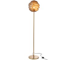 J-Line vloerlamp Bijenkorf - glas - bruin