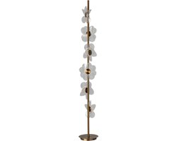 J-Line vloerlamp Bloemen - metaal - goud - large