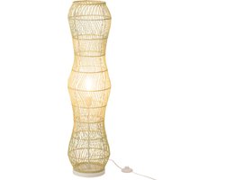 J-Line vloerlamp Getwist - rotan/metaal - groen