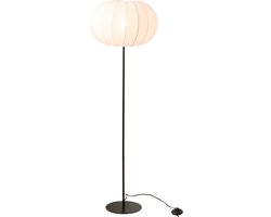 J-Line vloerlamp Lantaarn - metaal/textiel - wit - small