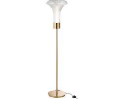 J-Line vloerlamp - metaal - goud/transparant - LED lichtjes