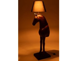 J-Line vloerlamp Paardenvoork - polyresin - bruin