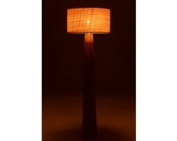 J-line - Vloerlamp Paraplu Ailanthus Hout Naturel - 48x48x157cm