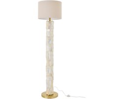 J-Line vloerlamp Pareleffect - schelpen - wit/beige