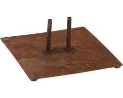 J-Line voet voor tuinprikker - tuinsteker 2 pin - ijzer - roest - large