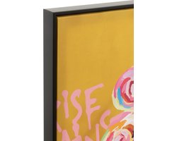 J-Line wanddecoratie Graffiti Vrouw Lipstick - canvas/verf - mix