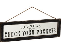 J-Line Wanddecoratie Plakkaat Laundry / Tekstbord