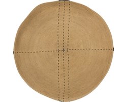 J-Line wanddecoratie Plateau Stippellijnen - zeegras - naturel/zwart