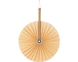 J-Line wanddecoratie Waaier Rond - bamboe - naturel