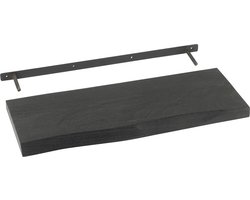 J-Line wandplank Gerard - hout - zwart - small