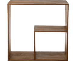 J-Line wandrek Kubus 2p - hout - bruin