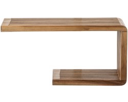 J-Line Wandrek met latten - gerecycled hout - naturel - small