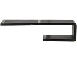 J-Line Wandrek met latten - gerecycled hout - zwart - large