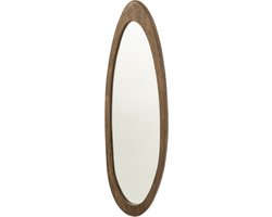 J-Line Wandspiegel - mangohout - donkerbruin